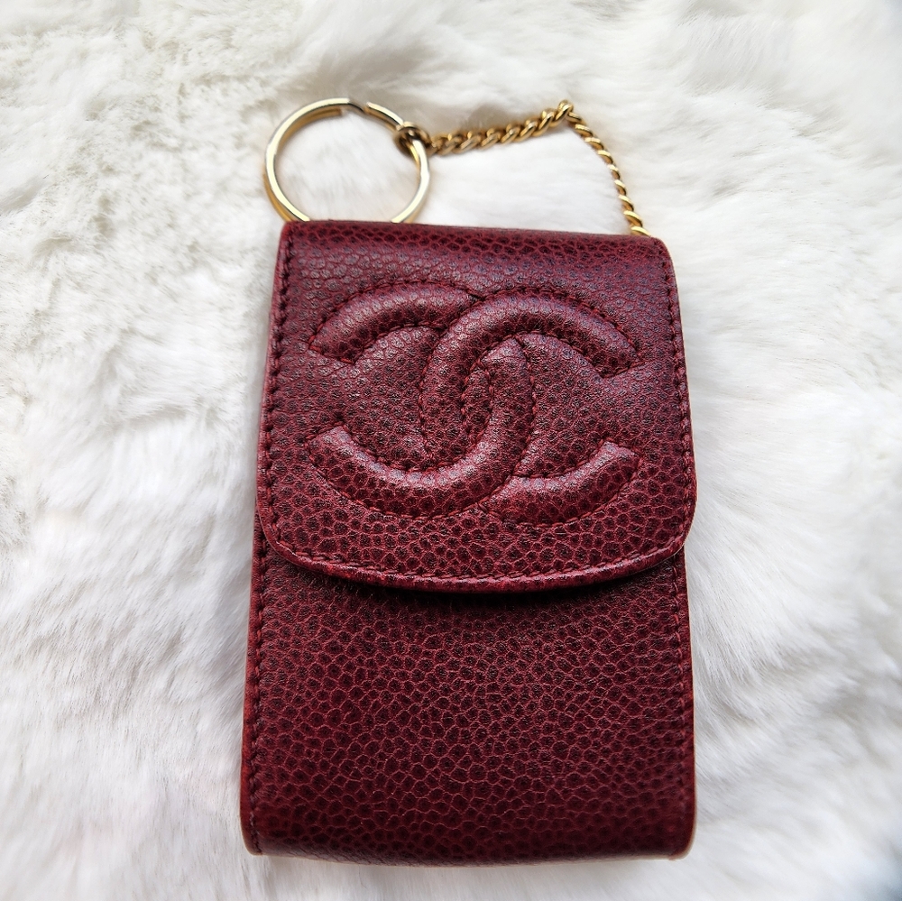 Chanel Red Key Chain W/Pouch